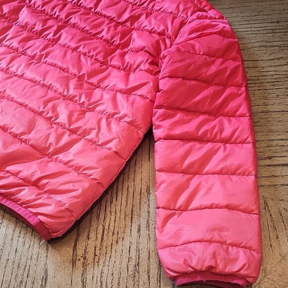 Pink Hooded puffer jacket size M 7/8 Eddie Bauer - Picture 10 of 12
